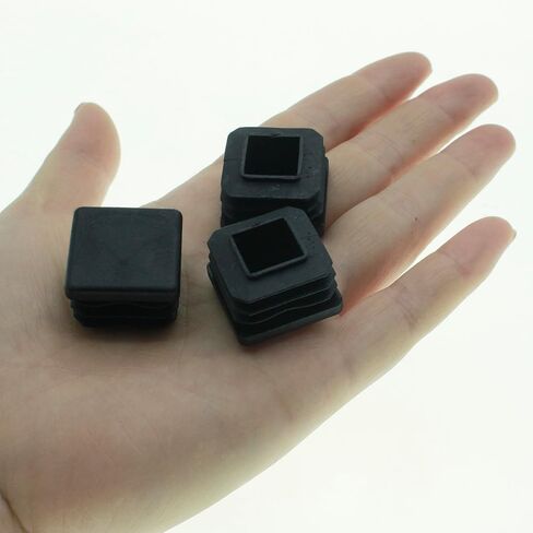 50 Pack 1 Inch Square Black Plastic Plug,Pipe Tubing End Cap,Plastic Plugs,Insert End Caps for 1" Outside Diameter Square Metal Tube, Chair Legs, Fence in Kuwait