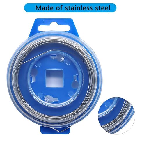 Safety Lock Wire .031 Inch, Stainless Steel 100 Ft / 30 Meter Coil, Aircraft Grade Secure Locking Wire for Motorcycle Repair, Automotive Fastening and Industrial Binding Applications in Saudi Arabia