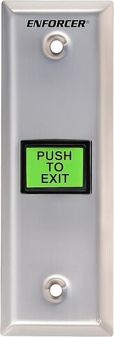 Seco-Larm SD-7103GC-PTQ Pack of 2 Illuminated Push To Exit Plates With Timer, Slimline Stainless Steel, Adjustable Delay, Buzzer Output, UL Certified Access Control in Saudi Arabia