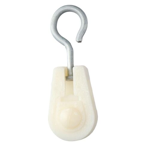 10Pcs White Nylon Mini Pulley Set, Plastic Wire Rope Pulley Wheels, Lightweight Clothesline Pulley Kit in Saudi Arabia