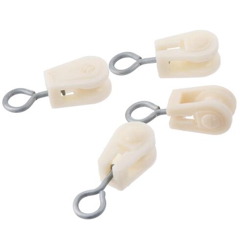 10Pcs White Nylon Mini Pulley Set, Plastic Wire Rope Pulley Wheels, Lightweight Clothesline Pulley Kit in Saudi Arabia