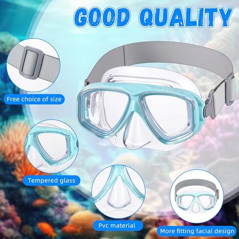 Flutesan Kids Youth Swim Goggles with Nose Cover Elastic Strap Diving Swim Mask Swimming Waterproof Snorkel Goggle in Saudi Arabia