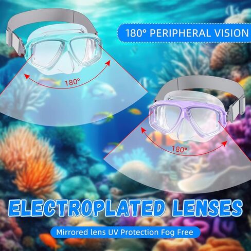 Flutesan Kids Youth Swim Goggles with Nose Cover Elastic Strap Diving Swim Mask Swimming Waterproof Snorkel Goggle in Saudi Arabia