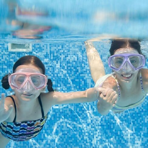 Flutesan Kids Youth Swim Goggles with Nose Cover Elastic Strap Diving Swim Mask Swimming Waterproof Snorkel Goggle in Saudi Arabia