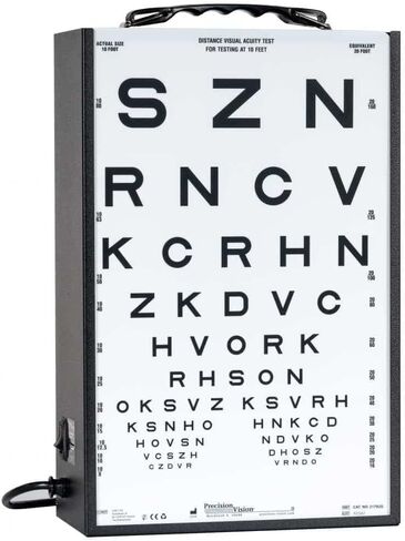 طقم فحص/اختبار رؤية ممرضة المدرسة، خزانة مضيئة مع 3 رسوم بيانية لمسافة اختبار 10 أقدام (صور باتي، سلون وHOTV) in Kuwait