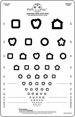 طقم فحص/اختبار رؤية ممرضة المدرسة، خزانة مضيئة مع 3 رسوم بيانية لمسافة اختبار 10 أقدام (صور باتي، سلون وHOTV) in Kuwait