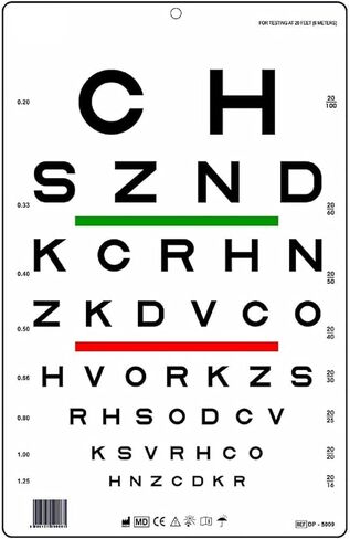 Sloan Chart with Red/Green Lines 20 Ft in Kuwait