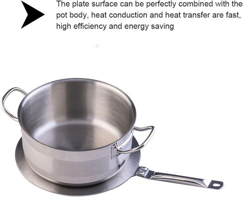 Stainless Steel Heat Diffuser Plate, Universal Cooker Heat Diffuser for Gas Electric Induction Stovetops, 22cm Even Heat Distributor with Handle for Non - Induction Pans in Kuwait