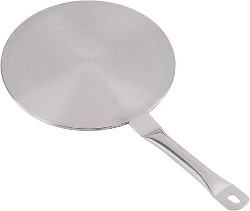 Stainless Steel Heat Diffuser Plate, Universal Cooker Heat Diffuser for Gas Electric Induction Stovetops, 22cm Even Heat Distributor with Handle for Non - Induction Pans in Kuwait