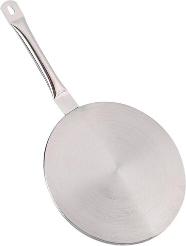 Stainless Steel Heat Diffuser Plate, Universal Cooker Heat Diffuser for Gas Electric Induction Stovetops, 22cm Even Heat Distributor with Handle for Non - Induction Pans in Kuwait