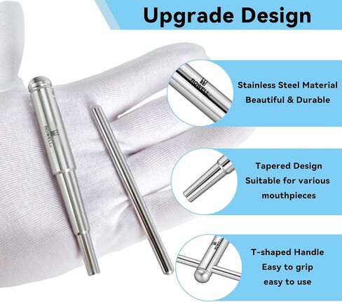 ROWELL Trumpet Mouthpiece Truing Tool Stainless Steel Repair Tool for Fixing Dented/Mishapen Trumpet & Trombone Mouthpieces Mouthpiece Maintenance in Kuwait