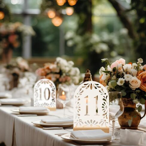 20 قطعة من أرقام طاولة الزفاف المكسيكية مع حوامل 1-20، 5 × 7 بوصات عرض قوس مزدوج الجوانب ديكورات الزفاف المكسيكية لقطع مركزية للاستقبال وديكورات الحفلات in Kuwait