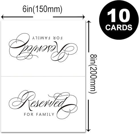 Reserved Signs for Weddings & Parties - 10 Pack, 4 x 6 Inches in Kuwait