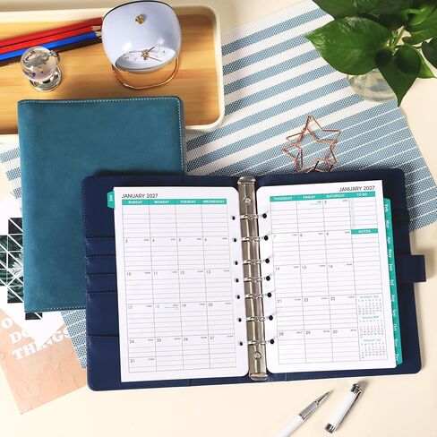 2024-2025 Monthly Planner Refills - Monthly Planner Refills 2024-2025 from Jan.2024 to Dec.2025, 5-1/2" x 8-1/2", A5 Planner Refills, 2024-2025 Weekly & Monthly Planner Refills with 7-Hole Punched - in Kuwait