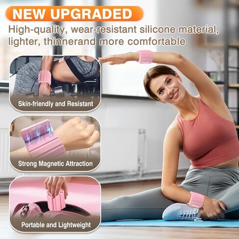 Wrist Weights,Ankle Weights for Women Men,Adjustable Magnetic Silicone Weights Training Intensity for Home Gym Workout,Running,Yoga,Exercise,Strength Training,Set of 2 (1.1LB Each) in Saudi Arabia