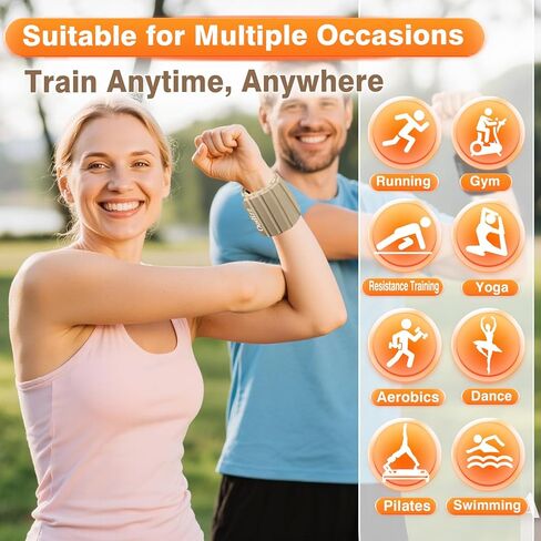 Wrist Weights,Ankle Weights for Women Men,Adjustable Magnetic Silicone Weights Training Intensity for Home Gym Workout,Running,Yoga,Exercise,Strength Training,Set of 2 (1.1LB Each) in Saudi Arabia
