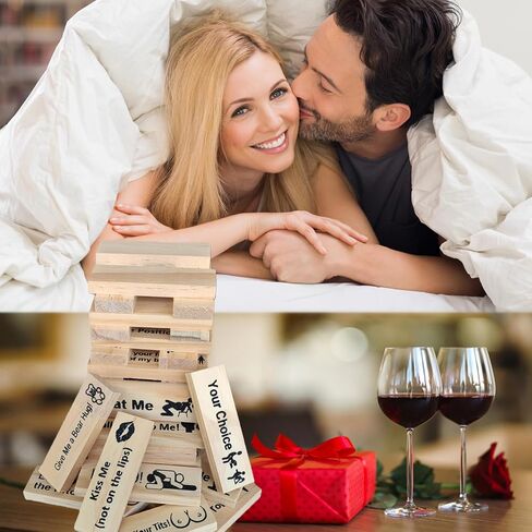 Couples Blocks Tower Game for Adults Board Tumbling Stacking Funny Bedroom Wife Husband Sports in Kuwait