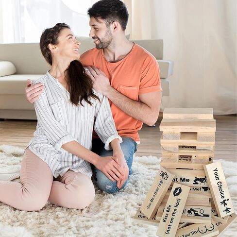Couples Blocks Tower Game for Adults Board Tumbling Stacking Funny Bedroom Wife Husband Sports in Kuwait