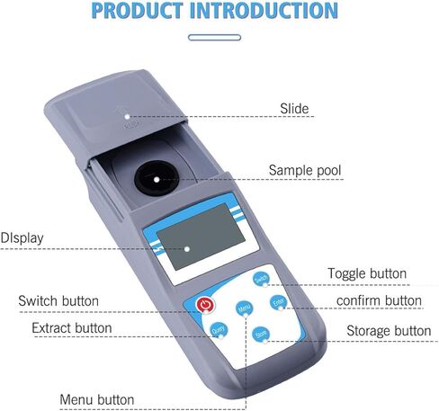 COYEUX Lab Turbidity Meter, Portable Digital Water Turbidity Meter, Measuring Range 0-200 NTU, 90°Scattered Light Accuracy 0.1, for Water Plants, The Food Industry, Plants, Swimmin Pools in Kuwait