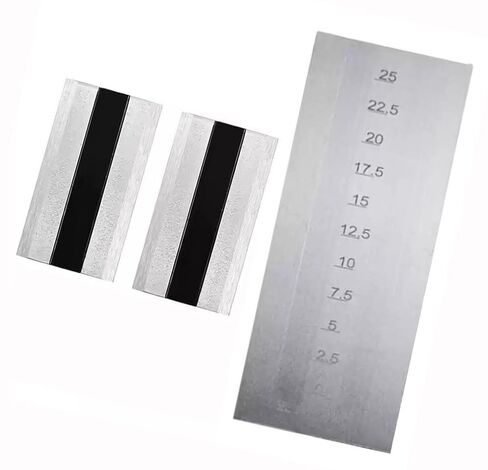 Grindometers 0-25μm Single Fineness Gauge with 2 Scrapers Scale Range 0-25μm Indexing Value 2.5μm Recommended Range <20μm Inclination of Groove 1:4000 GB/T1724-93 Standard in Kuwait