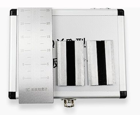 Grindometers 0-25μm Single Fineness Gauge with 2 Scrapers Scale Range 0-25μm Indexing Value 2.5μm Recommended Range <20μm Inclination of Groove 1:4000 GB/T1724-93 Standard in Kuwait