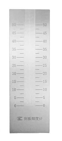 Scraper Fineness Meter Single Groove Grindometer with 2 Scrapers Scale Range 0-50μm Inclination of Groove 1:2000 Indexing Value 2.5μm for Testing The Fineness of Paints, Lacquers, Inks, etc in Kuwait