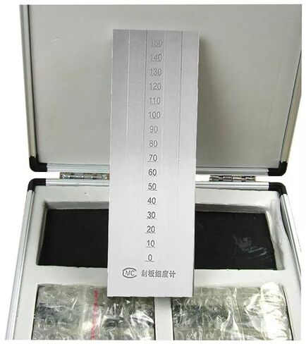 Grind Gauge Fineness Meter with 2 Scrapers Scale Range 0-150μm for Testing The Fineness of Paints, Lacquers, Inks, etc in Kuwait