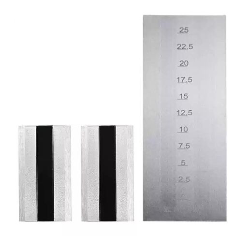 Grindometer Double Groove Grindometer with Scale Range 0-25μm 2 Scrapers Indexing Value 2.5μm Recommended Range <20μm for Testing The Fineness of Paints, Lacquers, Inks, etc in Kuwait