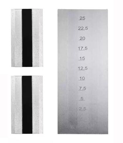 Grindometer Double Groove Grindometer with Scale Range 0-25μm 2 Scrapers Indexing Value 2.5μm Recommended Range <20μm for Testing The Fineness of Paints, Lacquers, Inks, etc in Kuwait