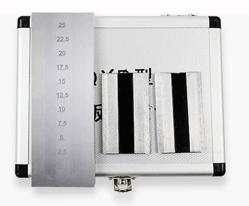 Grindometer Double Groove Grindometer with Scale Range 0-25μm 2 Scrapers Indexing Value 2.5μm Recommended Range <20μm for Testing The Fineness of Paints, Lacquers, Inks, etc in Kuwait