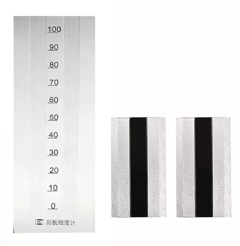 Fineness of Grind Gauge Double Groove Fineness of Grind Gauge with 2 Scrapers Scale Range 0-100μm for Testing The Fineness of Paints, Lacquers, Inks, etc in Kuwait