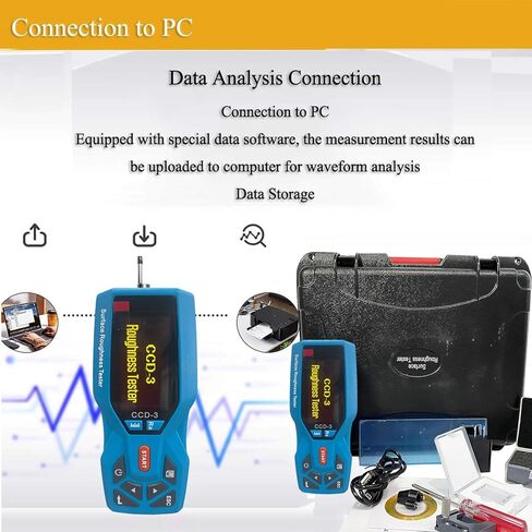 CCD-3 Portable Surface Roughness Testers Professional Profilometers for Curved Workpieces with TS110 Probe Sensor Range Ra 0.005 to 16.000um Rz 0.02 to 160.00um ISO Standard in Kuwait