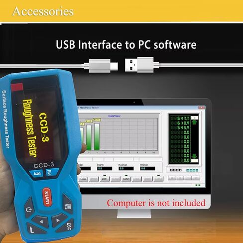 CCD-3 Portable Surface Roughness Testers Professional Profilometers for Curved Workpieces with TS110 Probe Sensor Range Ra 0.005 to 16.000um Rz 0.02 to 160.00um ISO Standard in Kuwait