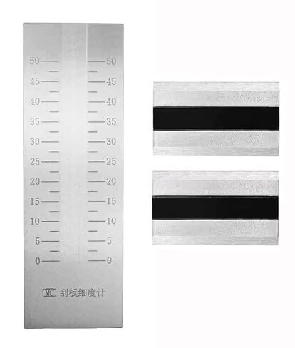 Grindometer Single Fineness Gauge with 2 Scrapers Inclined Groove Size 120 * 13mm Inclination of Groove 1:2000 Scale Range 0-50μm Indexing Value 2.5μm in Kuwait