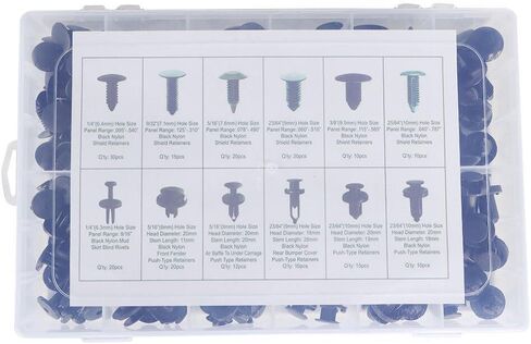 192Pcs Car Push Retainer Assortment Kit Car Black Shield Pin Rivet Fasteners for Genuine for OEM Replacement in Saudi Arabia