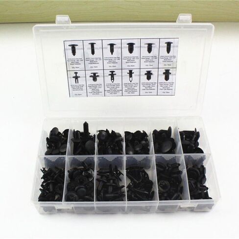 192Pcs Car Push Retainer Assortment Kit Car Black Shield Pin Rivet Fasteners for Genuine for OEM Replacement in Saudi Arabia
