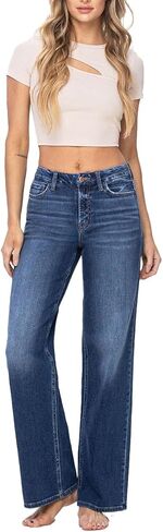 Monkey Flying - بنطلون جينز فضفاض مرتفع - F5363 in Kuwait