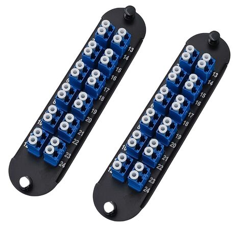 Fiber Optic Hardware Closet Connector Housing Adapter Panel with LC Duplex SM Single Mode OS2 Adapters Compatible for Corning Light Guide CCH-01U CCH-CP12-A9 (OS2 12*LC Duplex-2PACK) in Kuwait