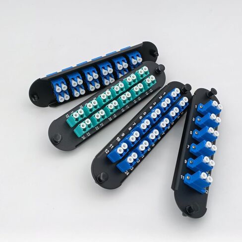 Fiber Optic Hardware Closet Connector Housing Adapter Panel with LC Duplex SM Single Mode OS2 Adapters Compatible for Corning Light Guide CCH-01U CCH-CP12-A9 (OS2 12*LC Duplex-2PACK) in Kuwait