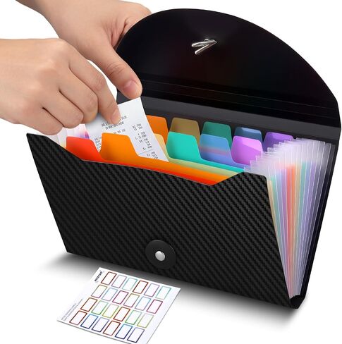 Nicecho Expanding File Folder, 7 Pockets Accordion File Organizer, A4 Letter Size Paper Document Receipt Organizer Accordian Filing Folder for Classroom, Home, Office and Travel in Kuwait