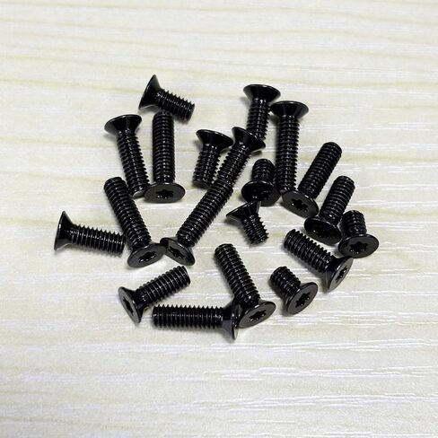 طقم براغي ريد دوت، M3، M3.5، M4، #4-40، #6-40، #8-40، #6-32، #6-48 12.9G براغي توركس ذات رأس مسطح، 4 قطع لكل منها 6 مم/8 مم/10 مم/12 مم/14 مم للألواح والتركيبات والصيانة in Kuwait