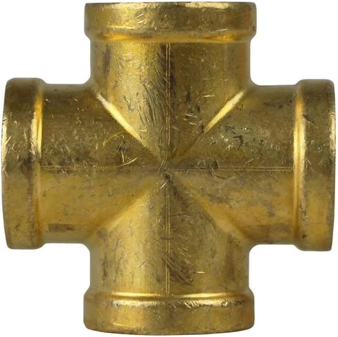 تركيب سن الأنابيب المتقاطعة للضاغط 102E - لقطع غيار نظام أنابيب الهواء المضغوط - تركيب سن 4 اتجاهات/أجزاء ضاغط الهواء - 3/8 بوصة نحاس FNPT ذهبي in Kuwait