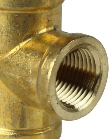 تركيب سن الأنابيب المتقاطعة للضاغط 102E - لقطع غيار نظام أنابيب الهواء المضغوط - تركيب سن 4 اتجاهات/أجزاء ضاغط الهواء - 3/8 بوصة نحاس FNPT ذهبي in Kuwait