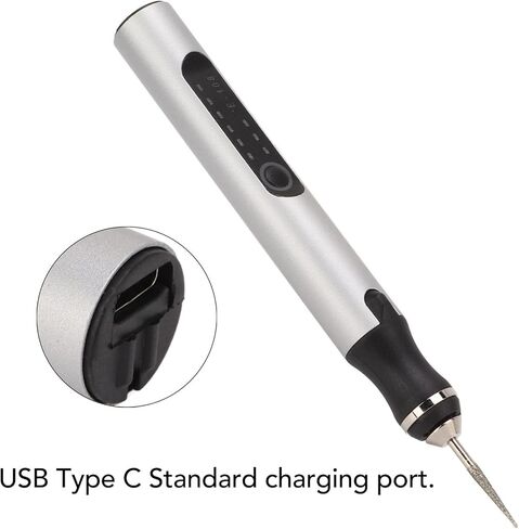 Mavaol Electric Engraving Pen Aluminum Alloy Silver Mini Micro Engraver with Intelligent Overload Protection Chip in Saudi Arabia