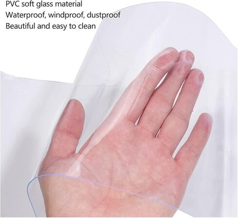 ستارة باب بشريط من الفينيل - شرائط بلاستيكية شفافة من مادة PVC للمستودعات والفريزر وبيت الحيوانات الأليفة - تداخل 3 سم، مقاس 1.5 × 2 متر (10 قطع) - متينة وسهلة التركيب ومقاومة للطقس in Kuwait
