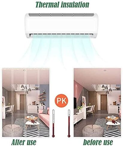 PVC Strip Curtain - Waterproof, Dustproof 2mm Transparent Partition for Walk-in Freezer, Commercial Kitchen, Cold Room, 1.05x2.1m (7 Panels) - Clear in Saudi Arabia