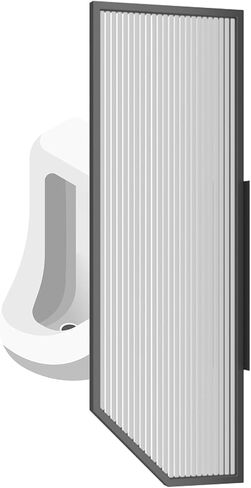 Wall Mounted Black Toilet Partition, Urinal Divider Screen for Public Restrooms, Hotel Privacy Panel, 40x110cm (15.7x43.3in) - Durable & Stylish Divider in Kuwait