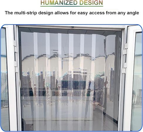 PVC Freezer Strip Curtain Door – Insulated Vinyl Strip Curtains for Refrigeration, Clear Plastic Dust Barrier, Cooler Door Strips (240x270cm / 94.49x106.3in) in Saudi Arabia