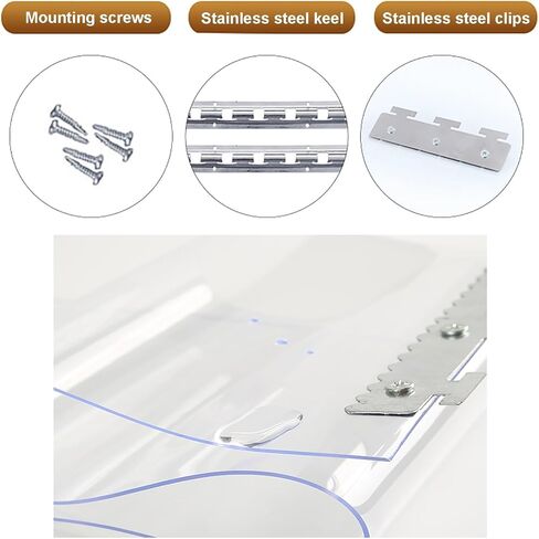 PVC Freezer Strip Curtain Door – Insulated Vinyl Strip Curtains for Refrigeration, Clear Plastic Dust Barrier, Cooler Door Strips (240x270cm / 94.49x106.3in) in Saudi Arabia