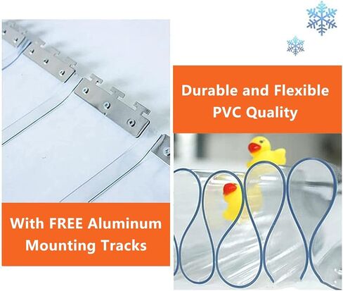 PVC Smooth Plastic Strip Door Curtain PVC Door Strip Patio Plastic Curtain Waterproof Transparent Vinyl Strips Industrial Strip Curtain for Shop, Factory in Kuwait